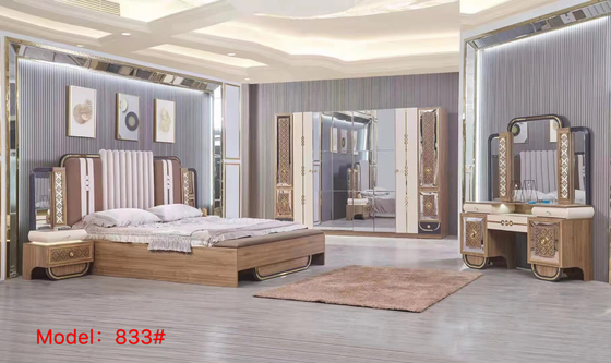 غرفة نوم حديثة مجموعات أثاث تخزين مضمد لحاف سرير أبيض بحجم كينج