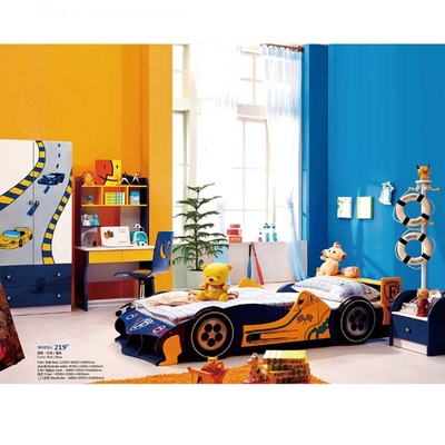 MDF Twin Size Children Bedroom يحدد سرير السيارة مع تخزين ODM OEM