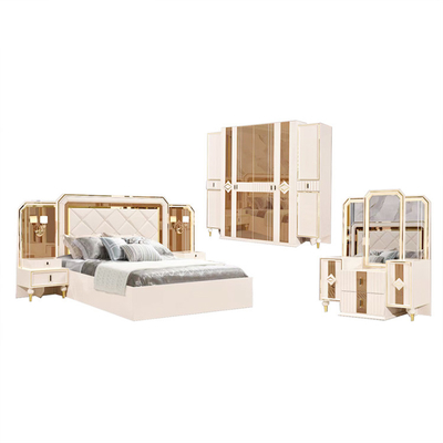 سرير Cappellini Villia من الخشب الصلب مع أدراج من الخشب MDF طقم غرفة نوم بحجم كينغ