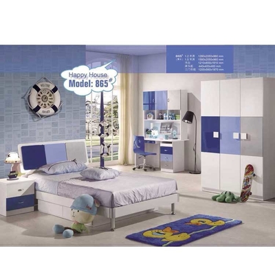 أثاث غرفة النوم الخشبية الصلبة للأولاد أطقم سرير أطفال مفردة 1.28 م Cappellini