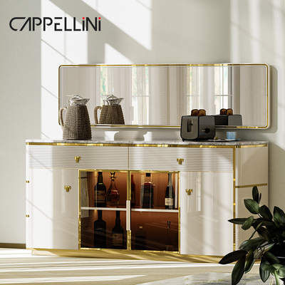 تصميم حديث المطبخ الدرج بوفيه مجلس الوزراء غرفة الطعام المنزل الأثاث الرفاهية التخزين الدرج الخشبي مع المرآة
