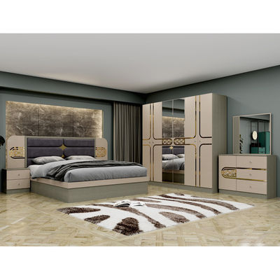 سعر رخيص بالجملة الأسلوب التركي الخشبي الحجم الملكي الفندق سرير مزدوج الإطار الخشبي المنزل الحديث الفاخر مجموعة أثاث غرفة نوم كاملة