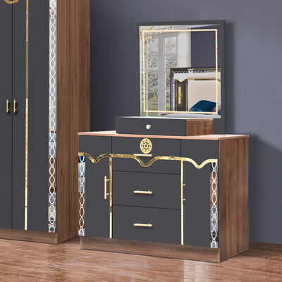 الصين الجملة رخيصة الخشبية MDF الملك حجم سرير مجموعة 5 قطع غرفة مزدوجة الحديثة الفاخرة الإطار الخشبية أثاث غرفة النوم