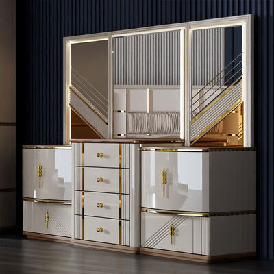 بيع بالجملة تركية كاملة غرفة نوم فاخرة المجموعات المنزل التخزين غرفة نوم مزدوجة الإطار الخشبي الحجم الملكي