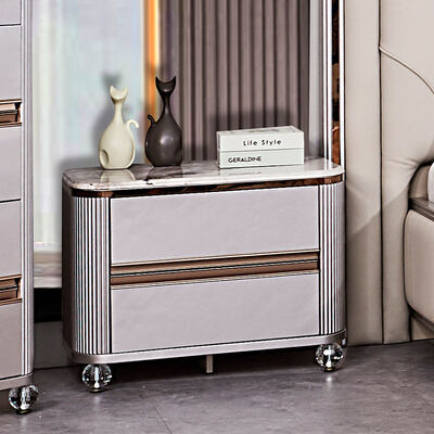 سرير مزدوج من الجلد العصري الممتاز أجهزة غرفة نوم كاملة غرفة رئيسية إطار خشبي أجهزة غرف نوم الحجم الملكي الحديث