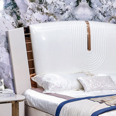 الخشبية الفاخرة الجلد الحجم الملكي سرير كامل غرفة نوم مجموعات غرفة بالغين مزدوجة الإطار الخشبية كاملة غرفة نوم الفاخرة الحديثة الأثاث مجموعة