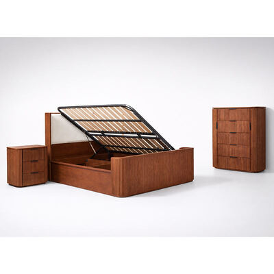 غرف نوم حديثة من الخشب الصلب حجم الملك غرف نوم مزدوجة غرف نوم رئيسية منزل تخزين إطار خشبي كامل مجموعة أثاث غرف نوم فاخرة