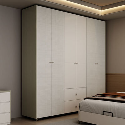 مجموعات غرف نوم خشبية فاخرة حديثة مع أثاث مع لوح أمامي مضاء للتخزين وتجميع بسيط لشقة فندقية منزلية