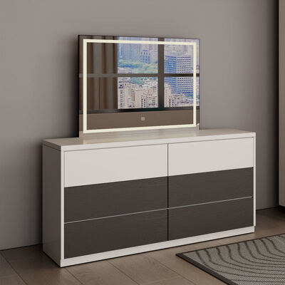 غرفة نوم حديثة بسيطة الحجم الكامل في الخشب الكلاسيكي مع التخزين