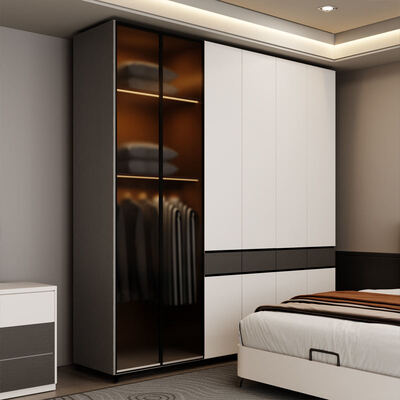 Modern Luxury Bedroom Furniture Set Classic Wooden King Size with Ample Storage Cozy Minimalist Complete Master Suite