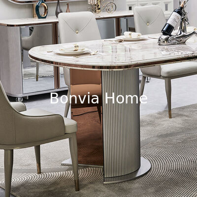 Complete Luxury Wooden Dining Room Sets 6 Seater Home Furniture Luxurious Large Wood Modern Marble Dining Table Set 4 Chairs