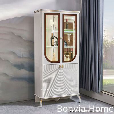 طاولة طعام فاخرة وكرسيات 6 مقاعد أثاث المنزل التخزين الأبيض الكامل الحالي