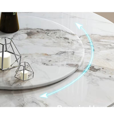 طقم طاولة طعام إيطالية فاخرة طويلة من الأردواز وأرجل فولاذية مع 4 6 كراسي