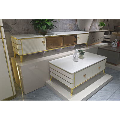 عالية الجودة الشمالية الأبيض الخشبية شاشة التلفزيون التخزين المنزل الأثاث الفندق الحديث الفاخرة MDF غرفة المعيشة تلفزيون خزانة