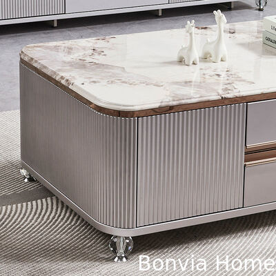 غرفة المعيشة الخشبية الفاخرة الحديثة مركز طاولة القهوة الأثاث المنزلي التخزين الكبير