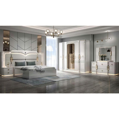 المجموعات De Chambre مقعد الملك حجم غرفة نوم فاخرة يضع المنزل غرفة نوم مزدوجة خشبية تركية أثاث غرفة نوم حديث