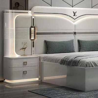 المجموعات De Chambre مقعد الملك حجم غرفة نوم فاخرة يضع المنزل غرفة نوم مزدوجة خشبية تركية أثاث غرفة نوم حديث
