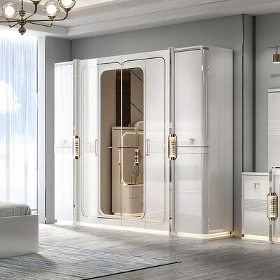 المجموعات De Chambre مقعد الملك حجم غرفة نوم فاخرة يضع المنزل غرفة نوم مزدوجة خشبية تركية أثاث غرفة نوم حديث