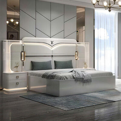 المجموعات De Chambre مقعد الملك حجم غرفة نوم فاخرة يضع المنزل غرفة نوم مزدوجة خشبية تركية أثاث غرفة نوم حديث