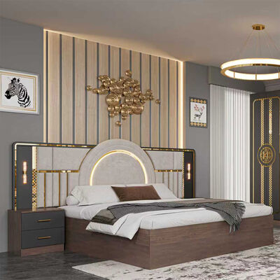 طقم أثاث غرفة نوم حديث بالجملة بسعر رخيص، سرير كينج كامل، غرفة نوم خشبية، أطقم غرف نوم تركية فاخرة للمنزل