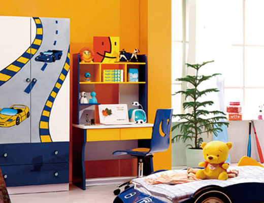 MDF Twin Size Children Bedroom يحدد سرير السيارة مع تخزين ODM OEM