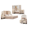 MDF PU سرير من الخشب الصلب مع أدراج أثاث منزلي مجموعات غرف نوم 2 * 2m