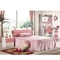 أثاث غرفة نوم للأطفال من الخشب الصلب باللون الوردي لفيلا OEM ODM