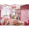 أطقم غرفة نوم الأطفال Cappellini Pink White Children أثاث الأميرة للأطفال 5 قطع